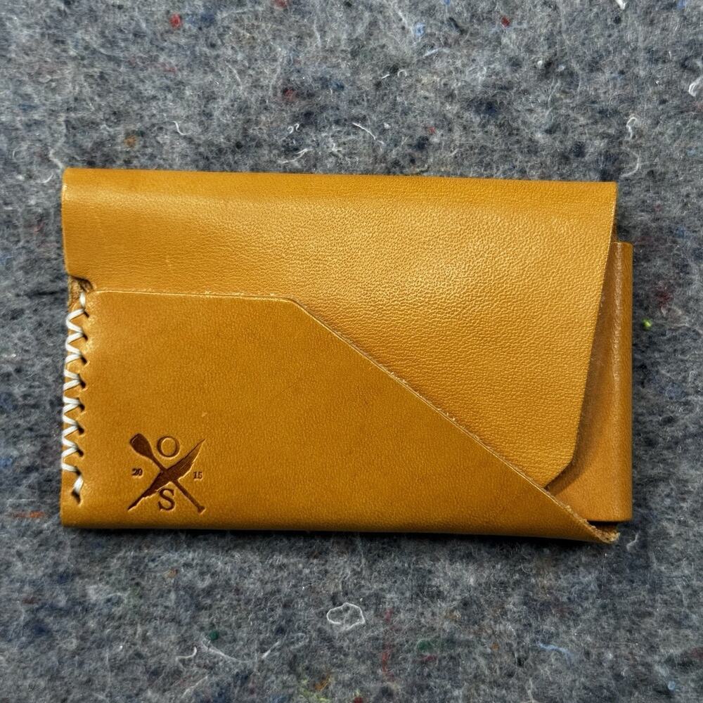 Handmade Leather Wallet Card Holder EDC Bundle Rustic Minimalist Set -501